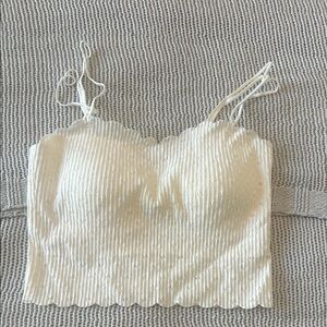 Zenana Cream Scalloped Camisole Bralette